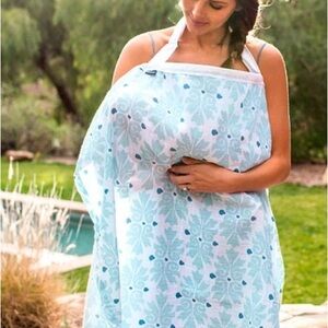 Stylish Blue and White Nursing Cover